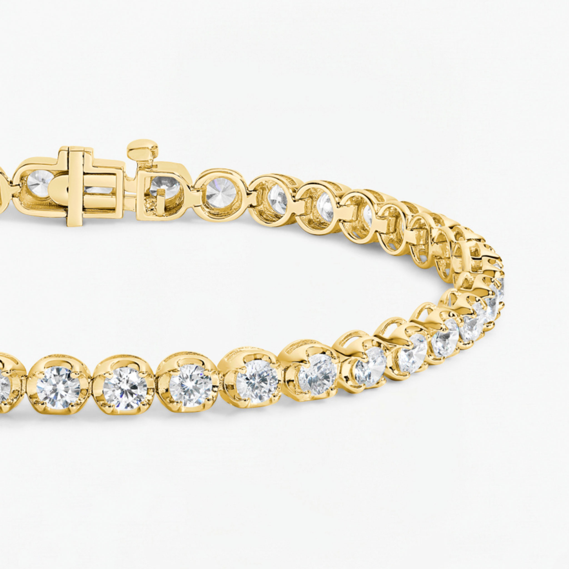Round Lab Grown Diamond Tennis Bracelet