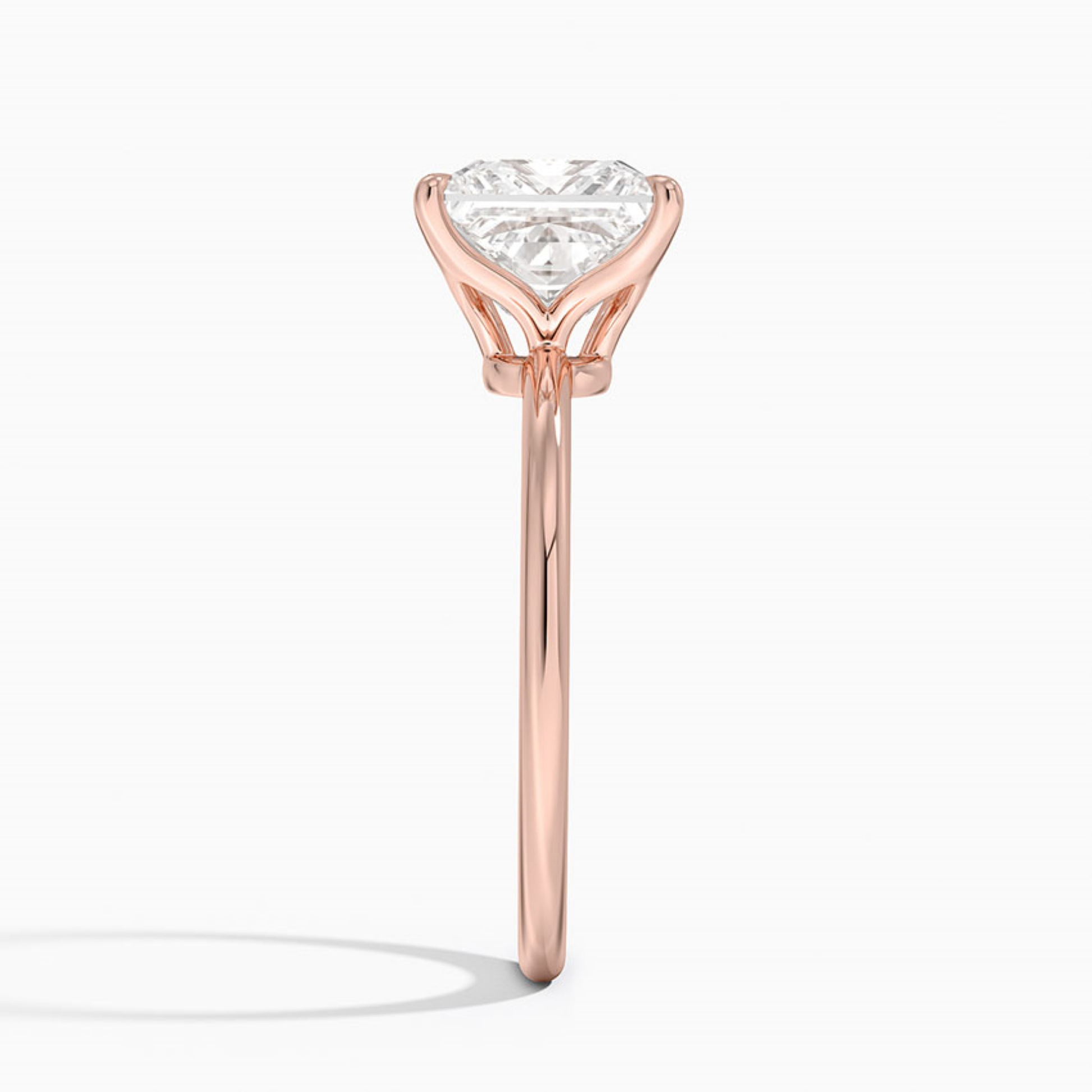 Classic Petal Princess  Solitaire Engagement Ring
