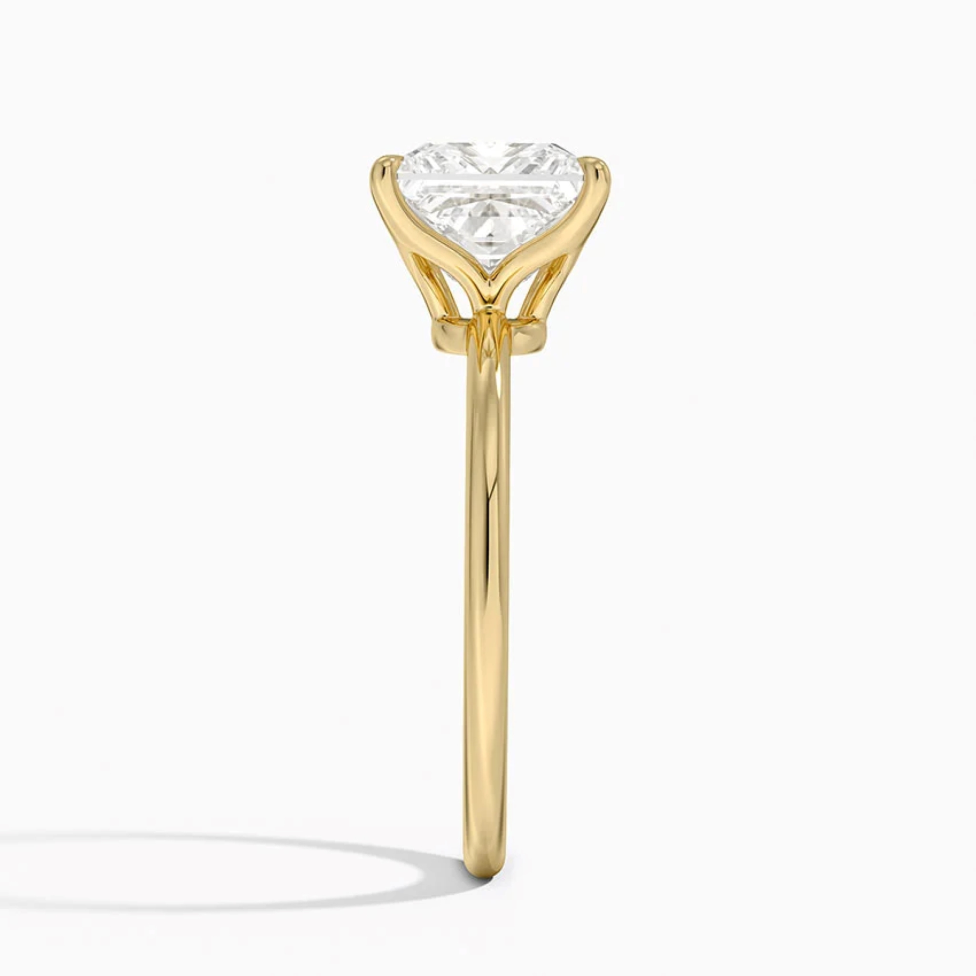 Classic Petal Princess  Solitaire Engagement Ring