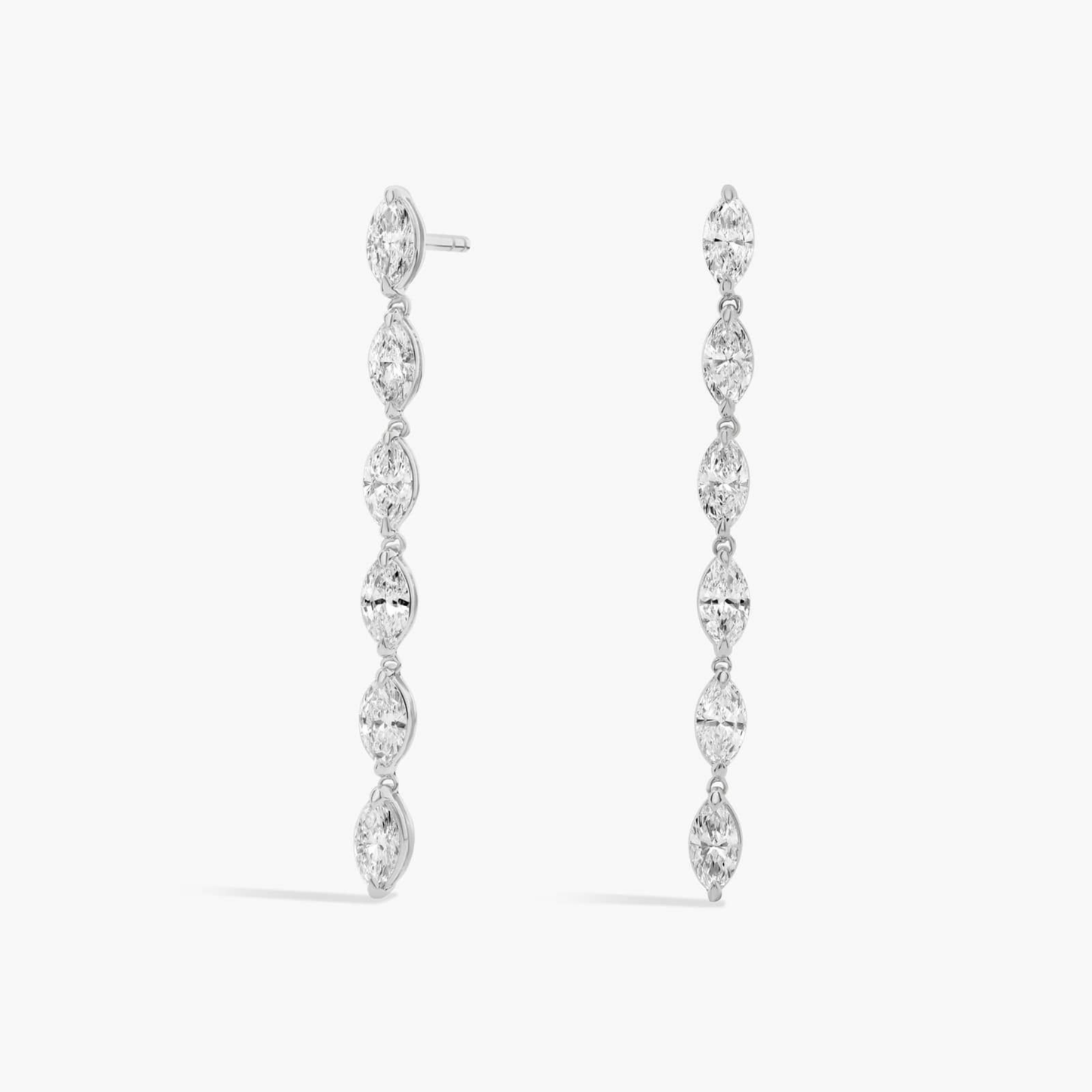 Marquise Line Drop Earrings