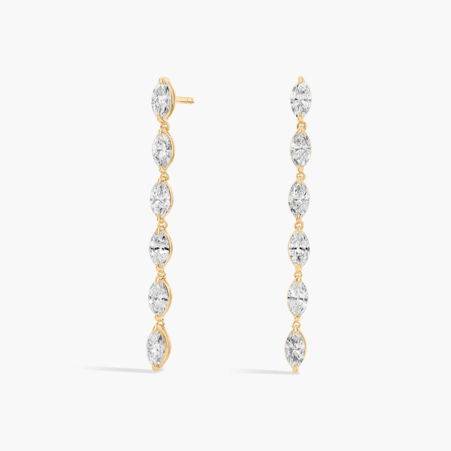 Marquise Line Drop Earrings