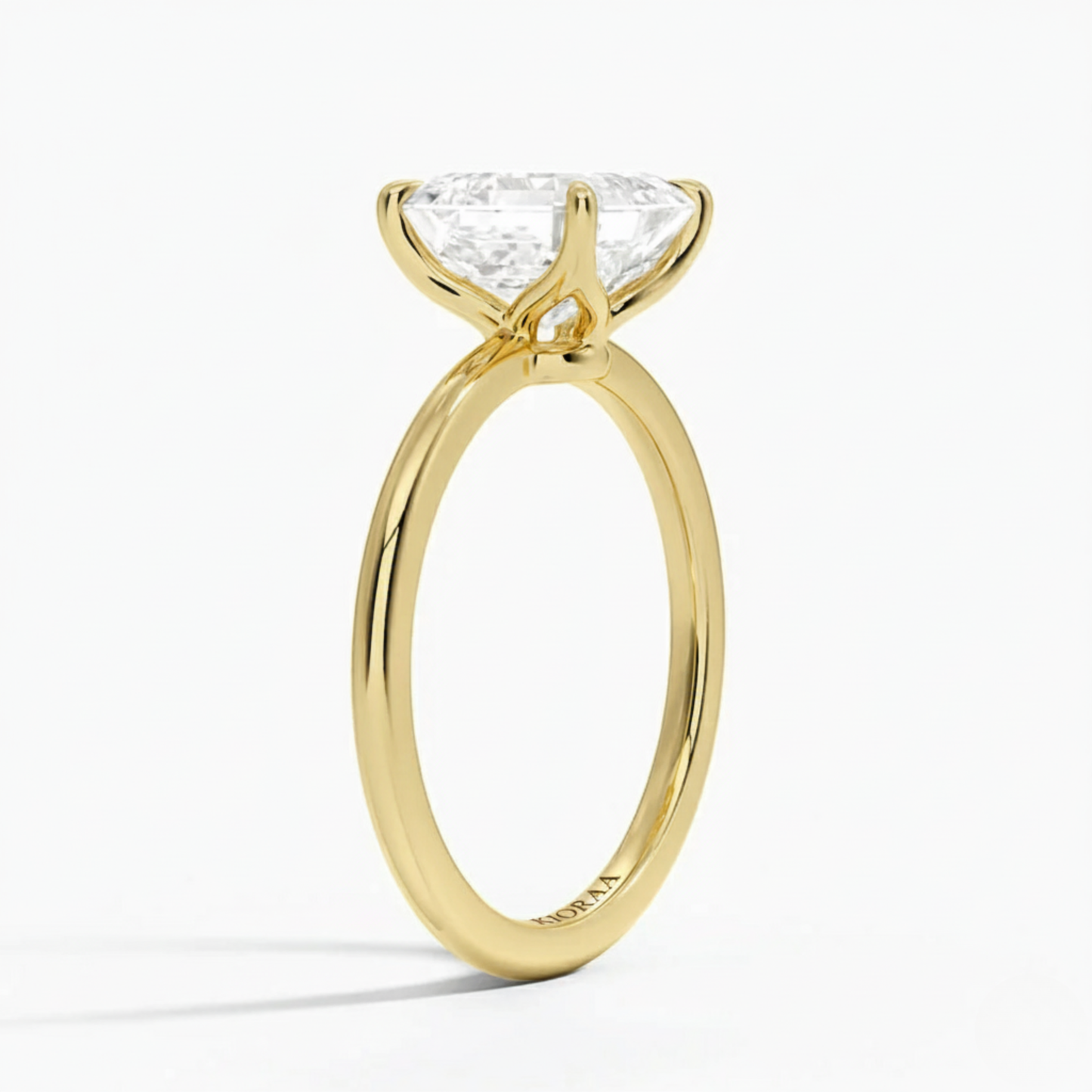 Classic Petal Asscher Solitaire Engagement Ring