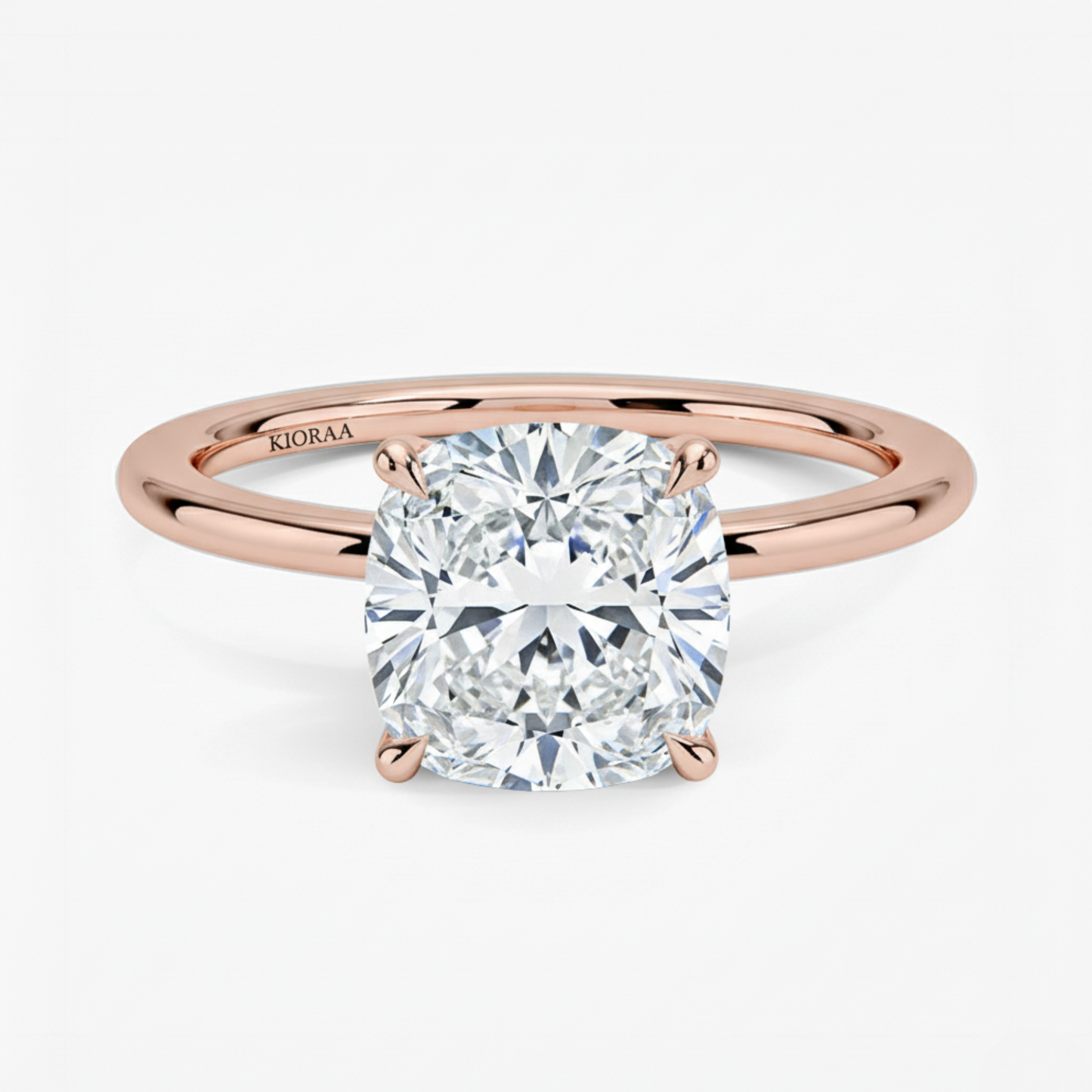 Classic Simple Cushion  Solitaire Engagement Ring