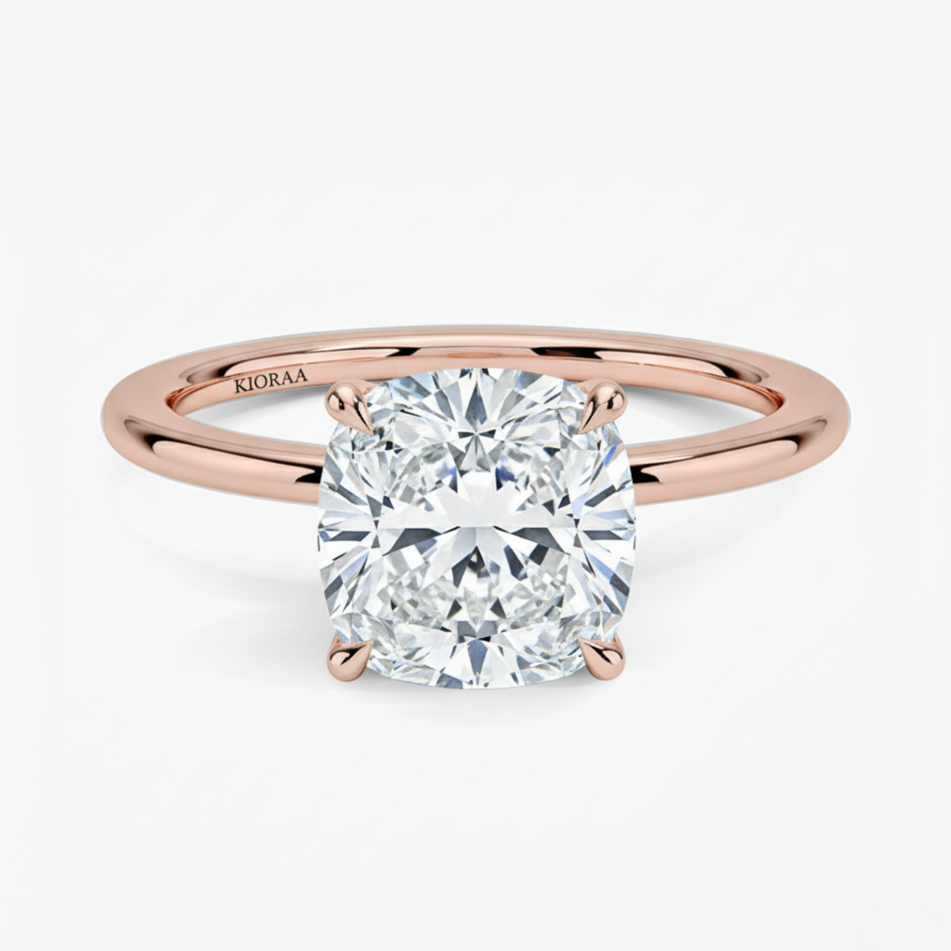 Classic Simple Cushion  Solitaire Engagement Ring