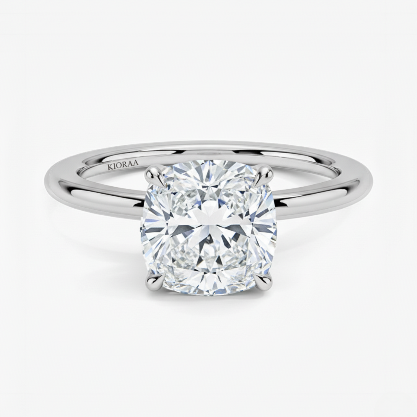 Classic Simple Cushion  Solitaire Engagement Ring