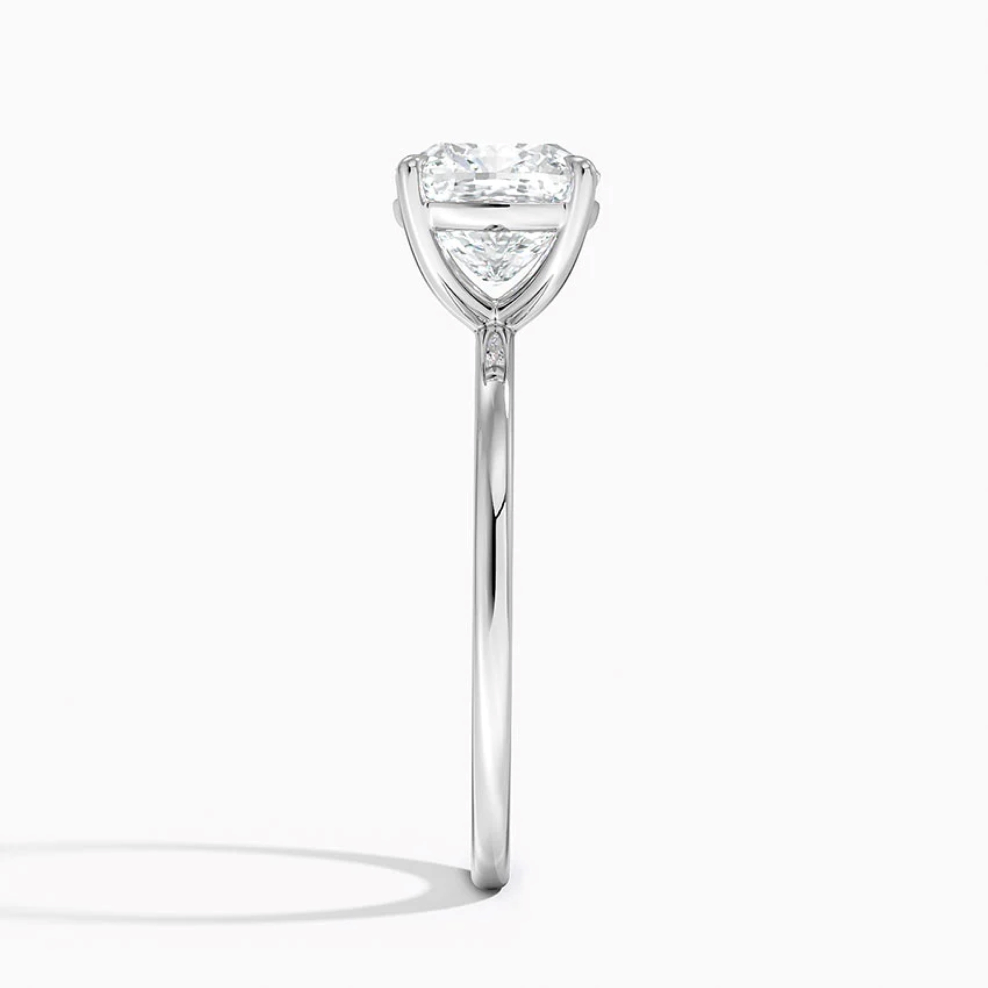Classic Simple Cushion  Solitaire Engagement Ring