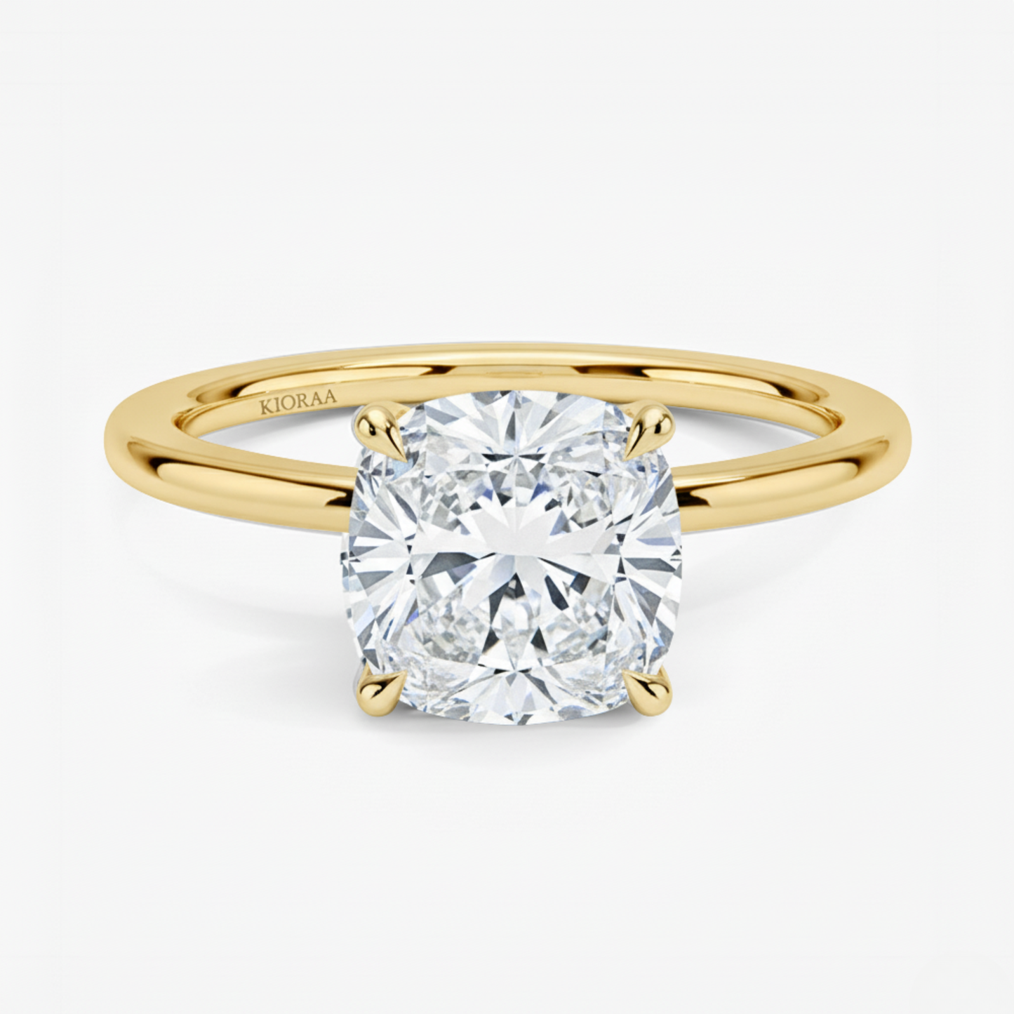 Classic Simple Cushion  Solitaire Engagement Ring