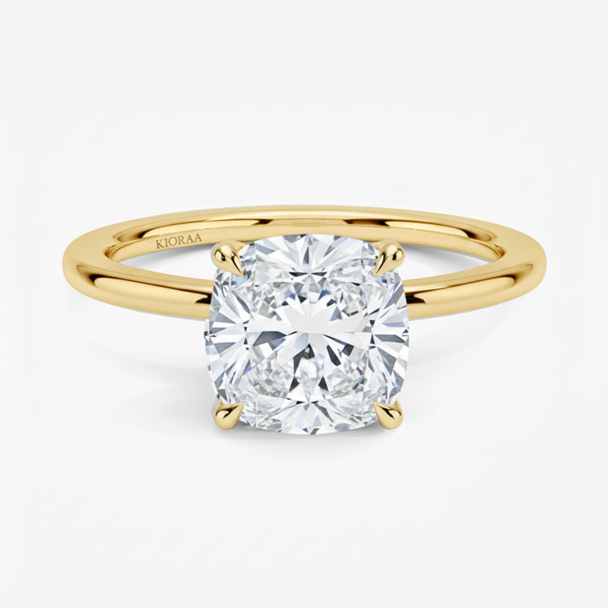 Classic Simple Cushion  Solitaire Engagement Ring