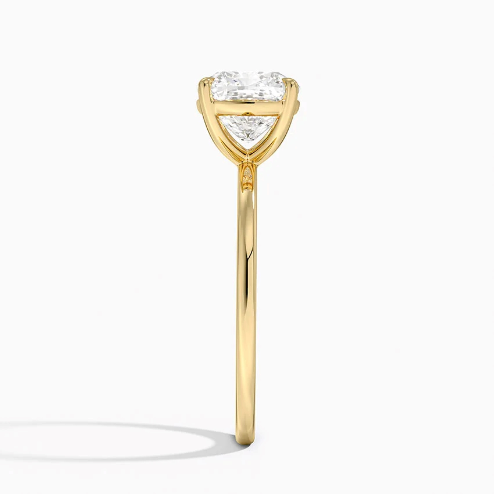 Classic Simple Cushion  Solitaire Engagement Ring