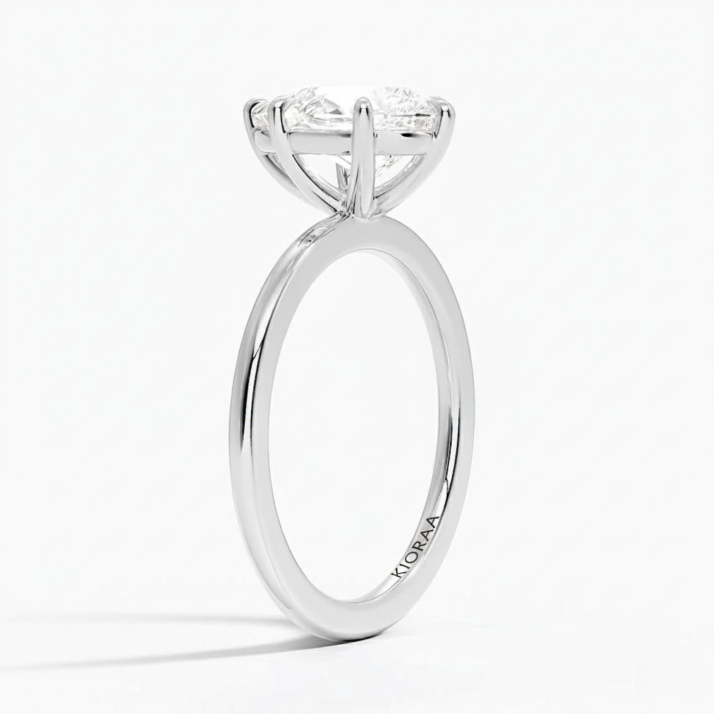Classic Simple Pear  Solitaire Engagement Ring