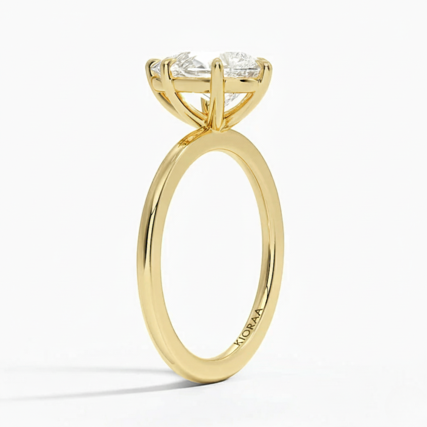 Classic Simple Pear  Solitaire Engagement Ring
