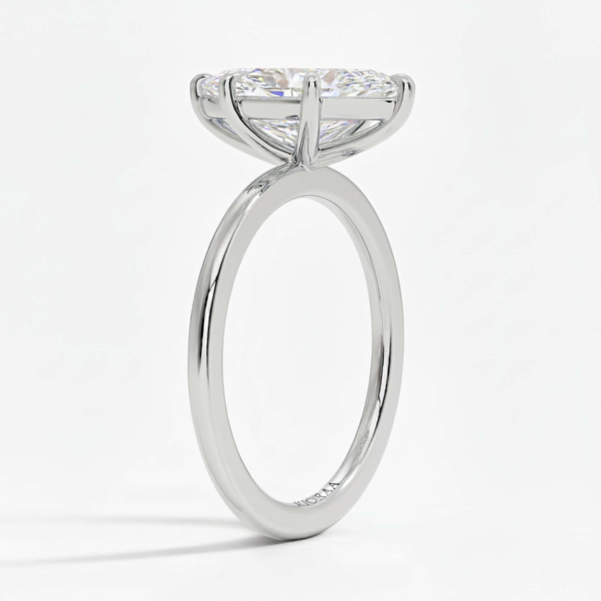 Classic Simple Marquise Solitaire Engagement Ring