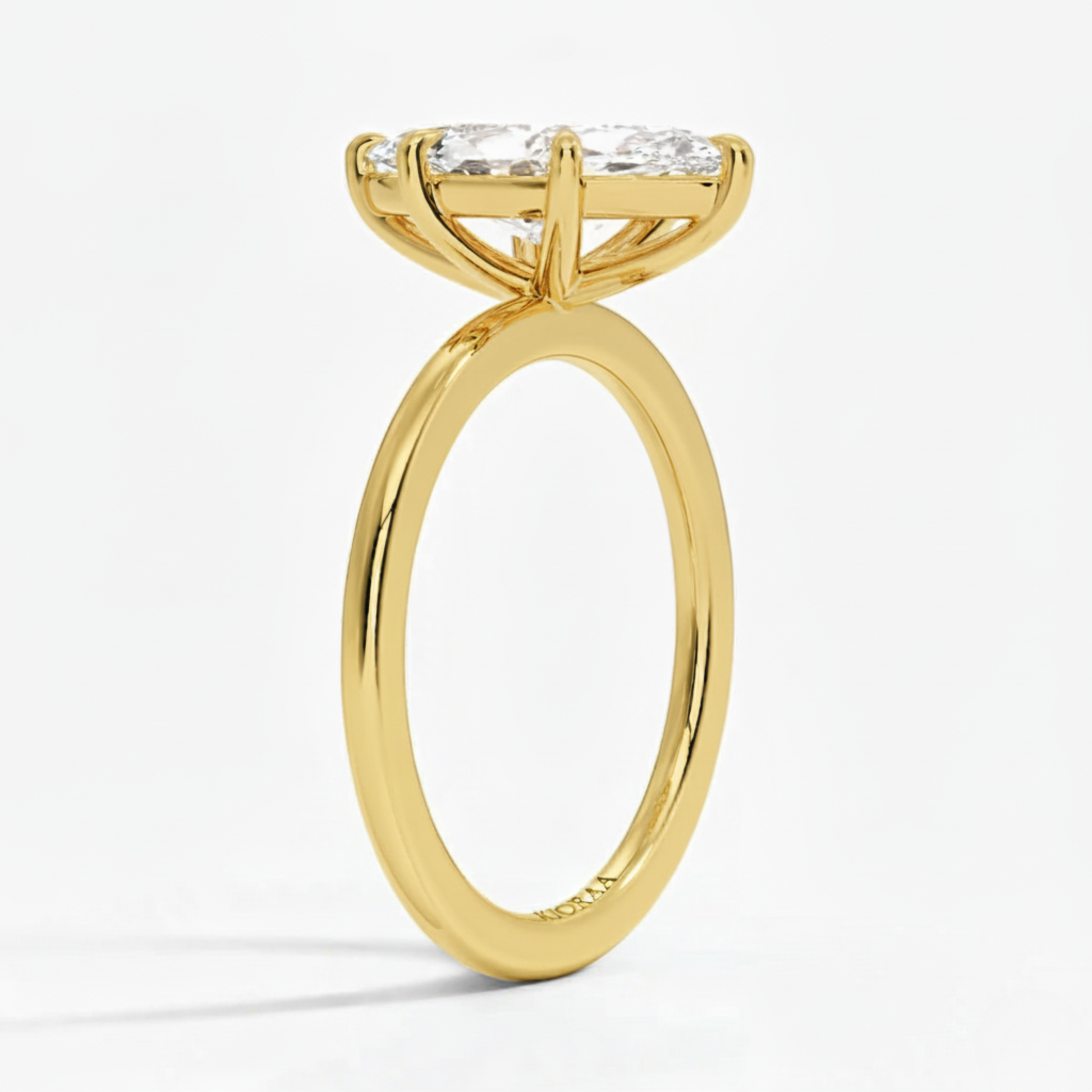 Classic Simple Marquise Solitaire Engagement Ring
