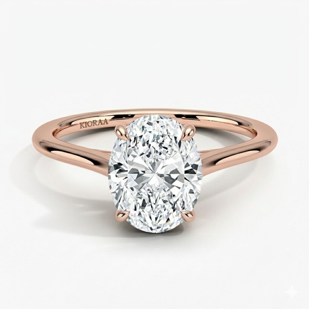 Oval Diamond Solitaire Engagement Ring