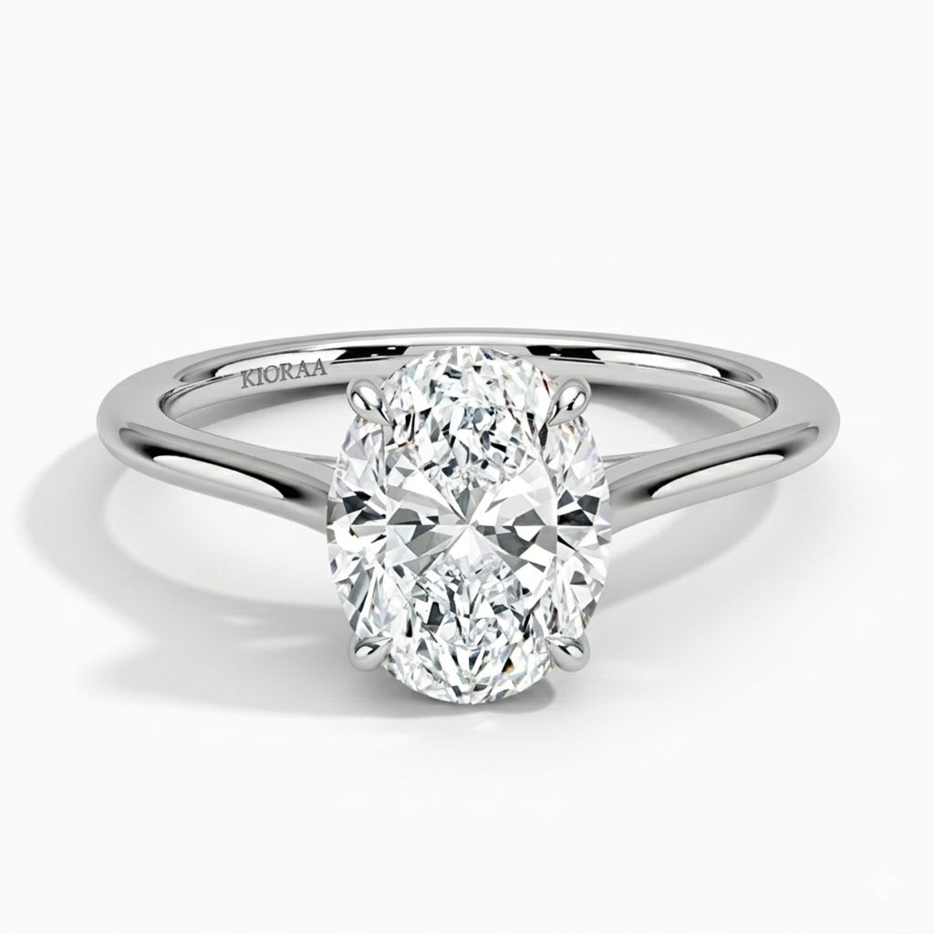 Oval Diamond Solitaire Engagement Ring
