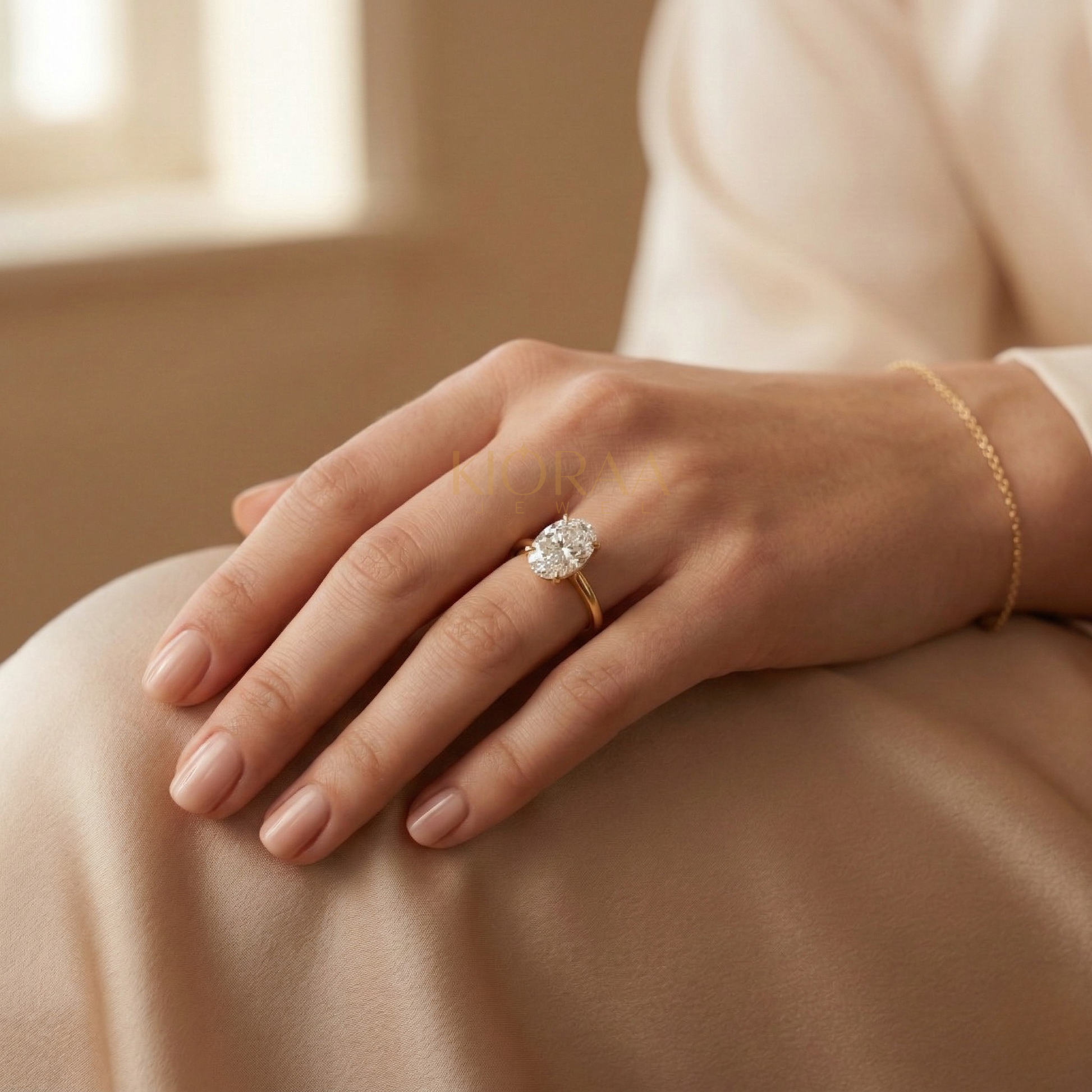 Oval Diamond Solitaire Engagement Ring