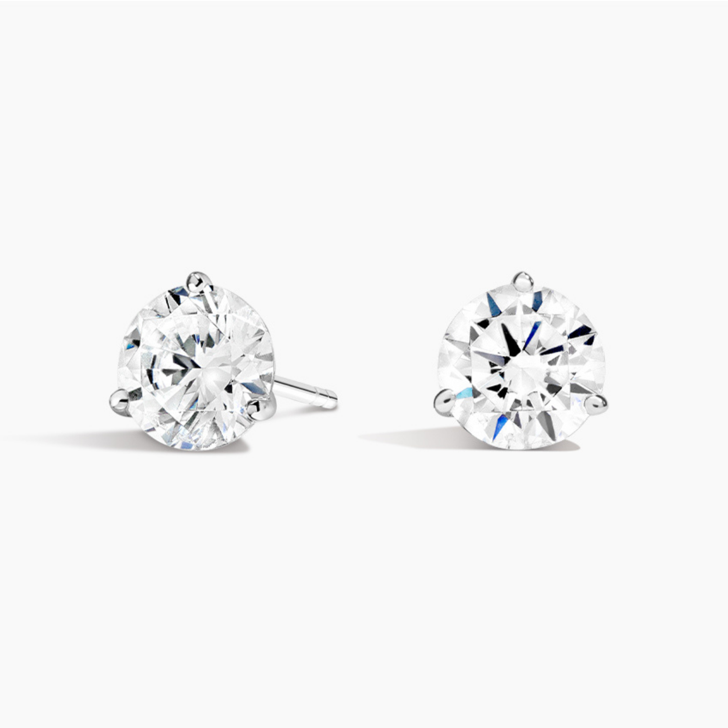 Classic Three Prong Lab Diamond Studs