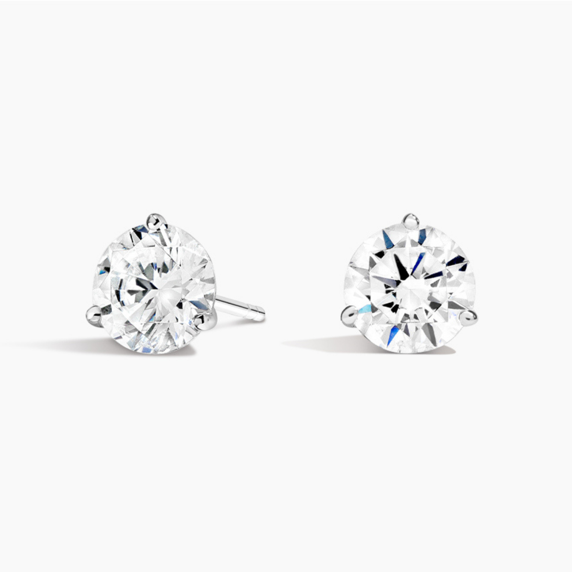 Classic Three Prong Lab Diamond Studs