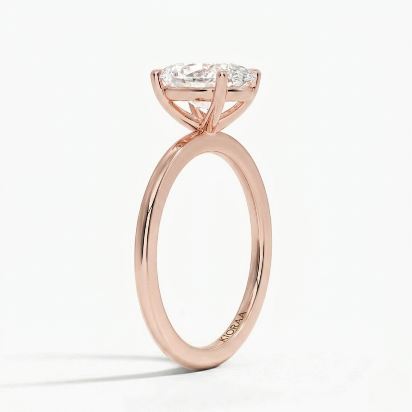 Classic Simple Oval Solitaire Engagement Ring