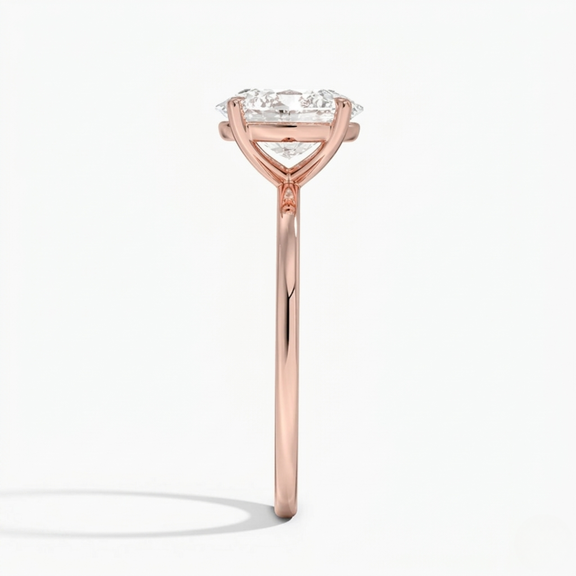 Classic Simple Oval Solitaire Engagement Ring
