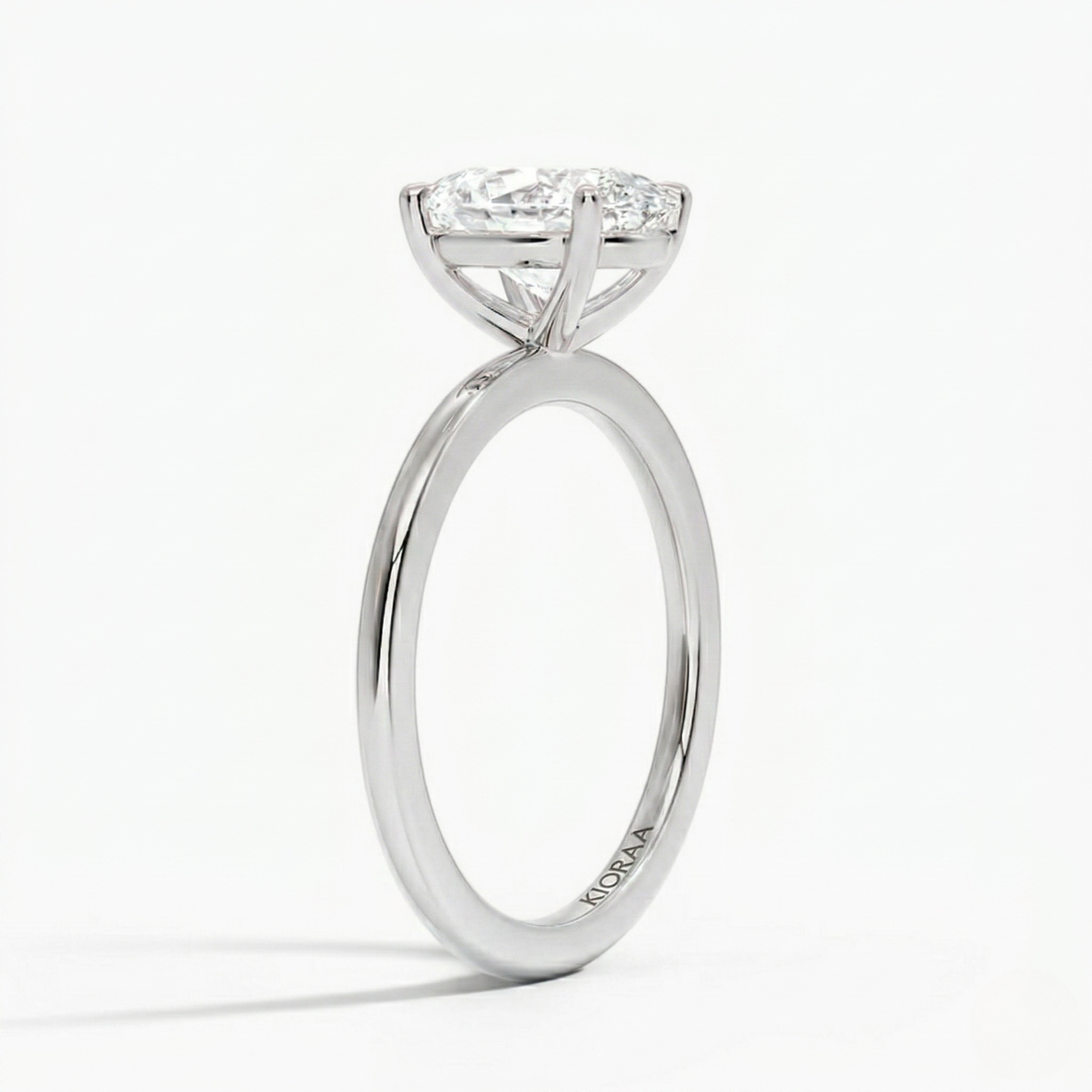 Classic Simple Oval Solitaire Engagement Ring