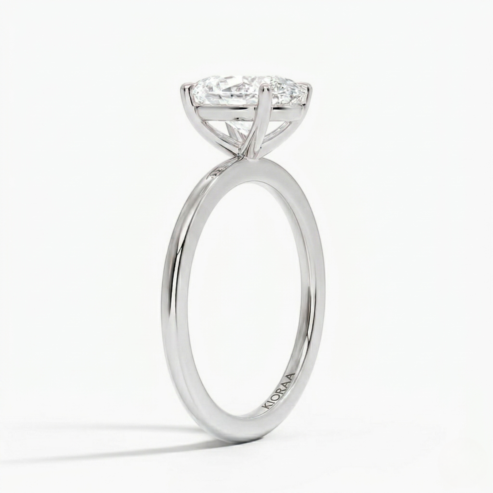 Classic Simple Oval Solitaire Engagement Ring