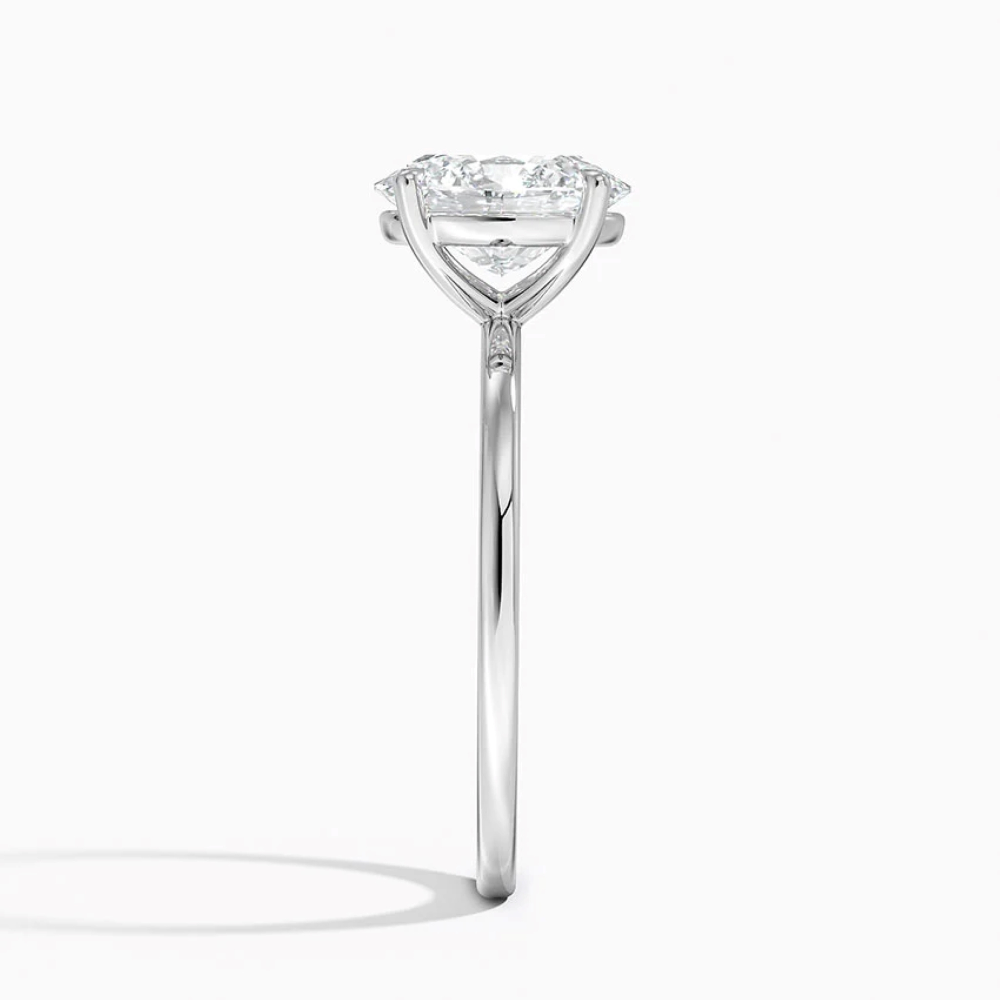 Classic Simple Oval Solitaire Engagement Ring