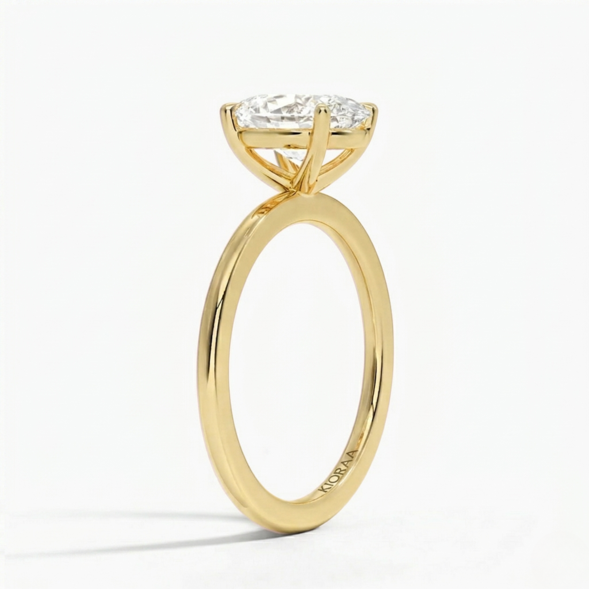 Classic Simple Oval Solitaire Engagement Ring