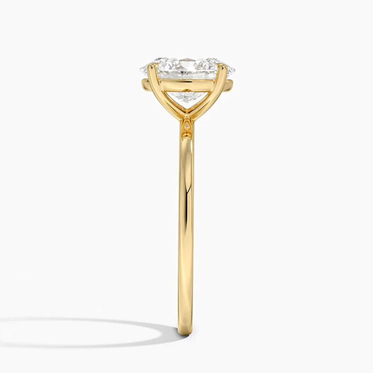 Classic Simple Oval Solitaire Engagement Ring