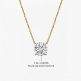 Classic Simple Round Diamond Solitaire Necklace, thumbnail 14