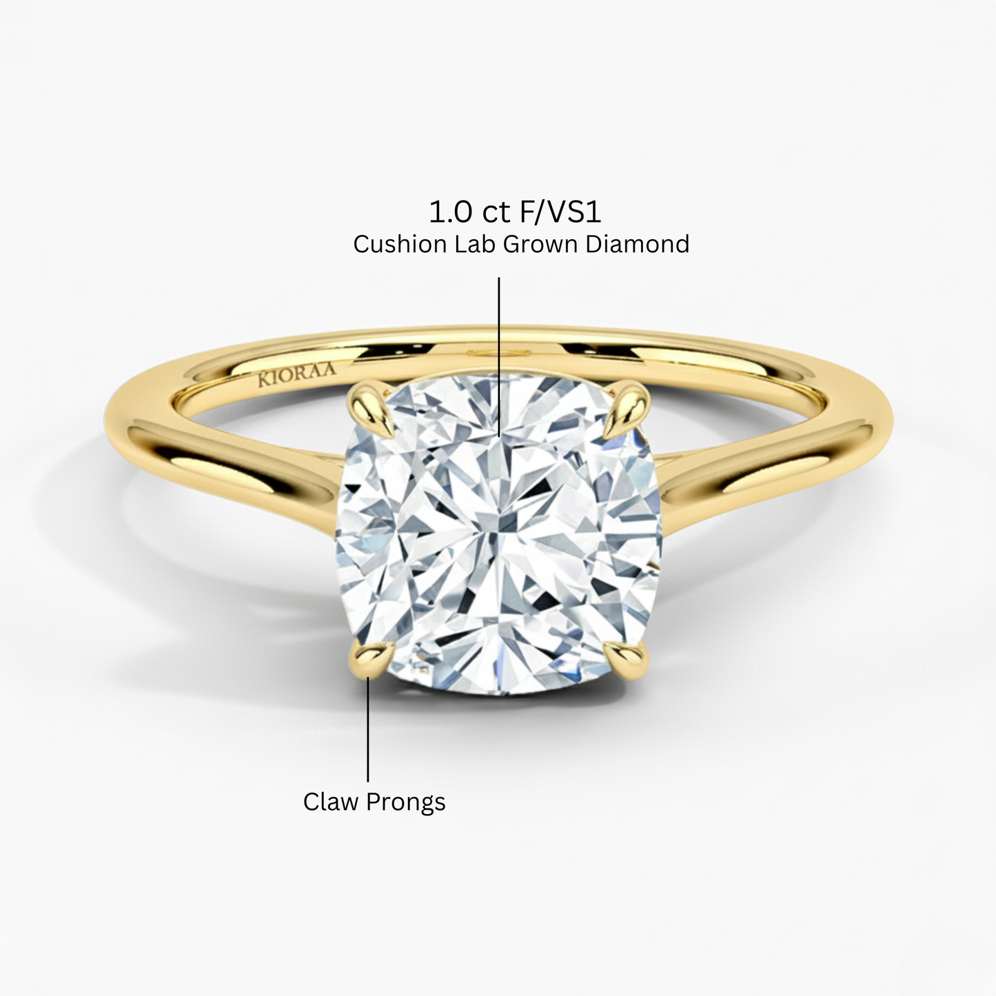 Cushion Diamond Solitaire Engagement Ring