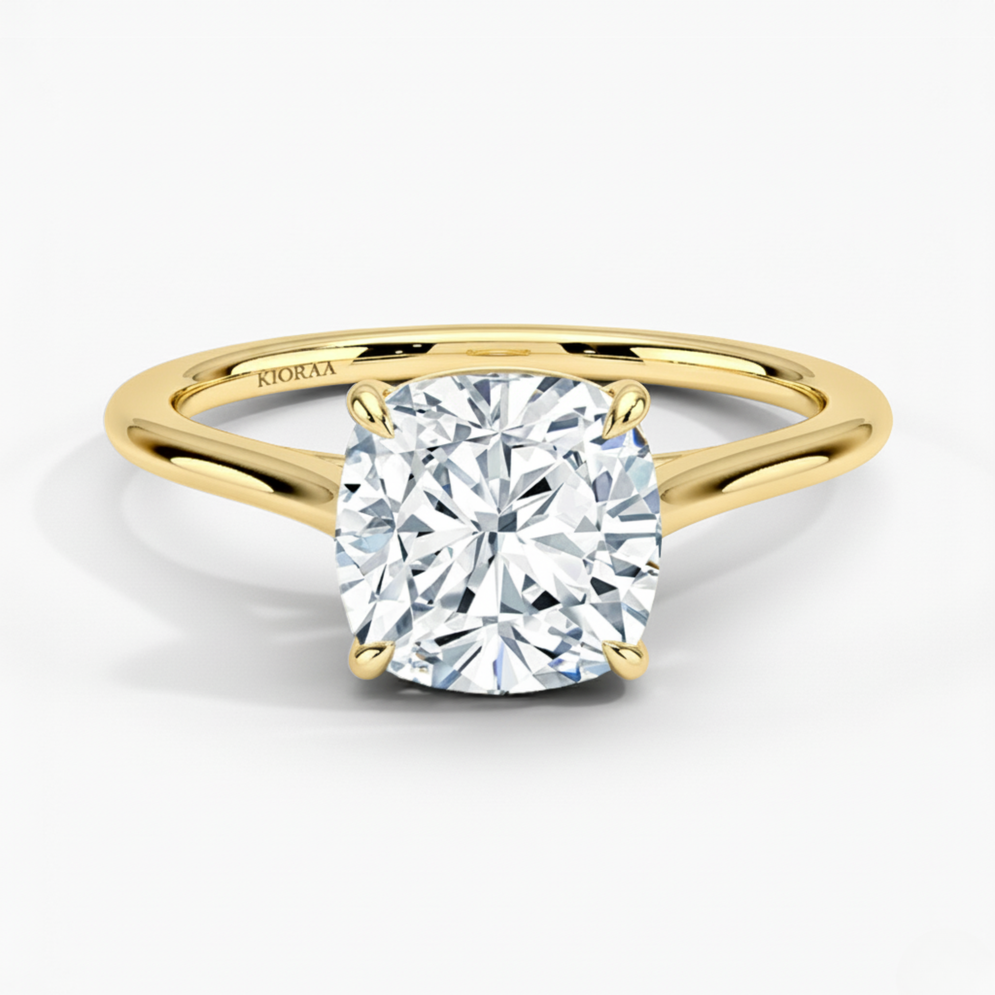 Cushion Diamond Solitaire Engagement Ring