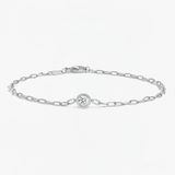 Round Lab Grown Diamond Link Chain Bracelet, thumbnail 6