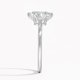 Classic Petal Oval Solitaire Six Prong Setting Engagement Ring, thumbnail 9
