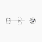Round Diamond Bezel Set Studs, thumbnail 7