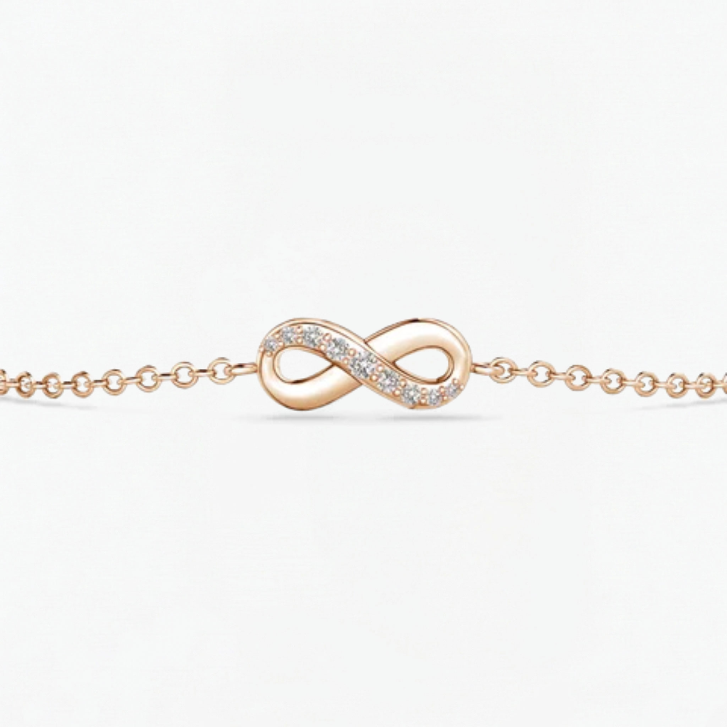 Lab Diamond Infinity Chain Bracelet