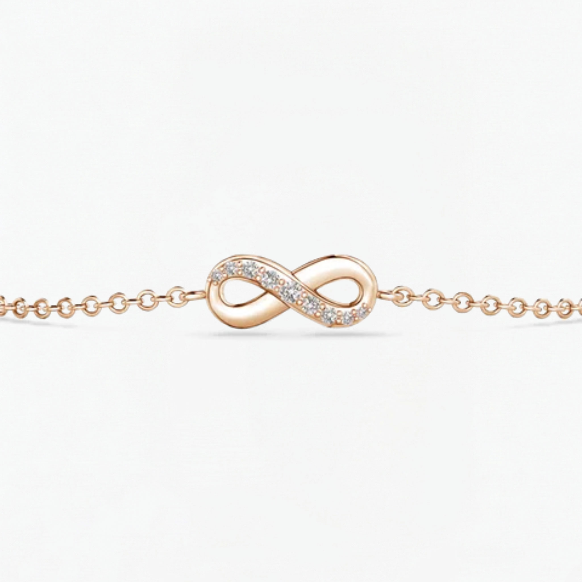 Lab Diamond Infinity Chain Bracelet