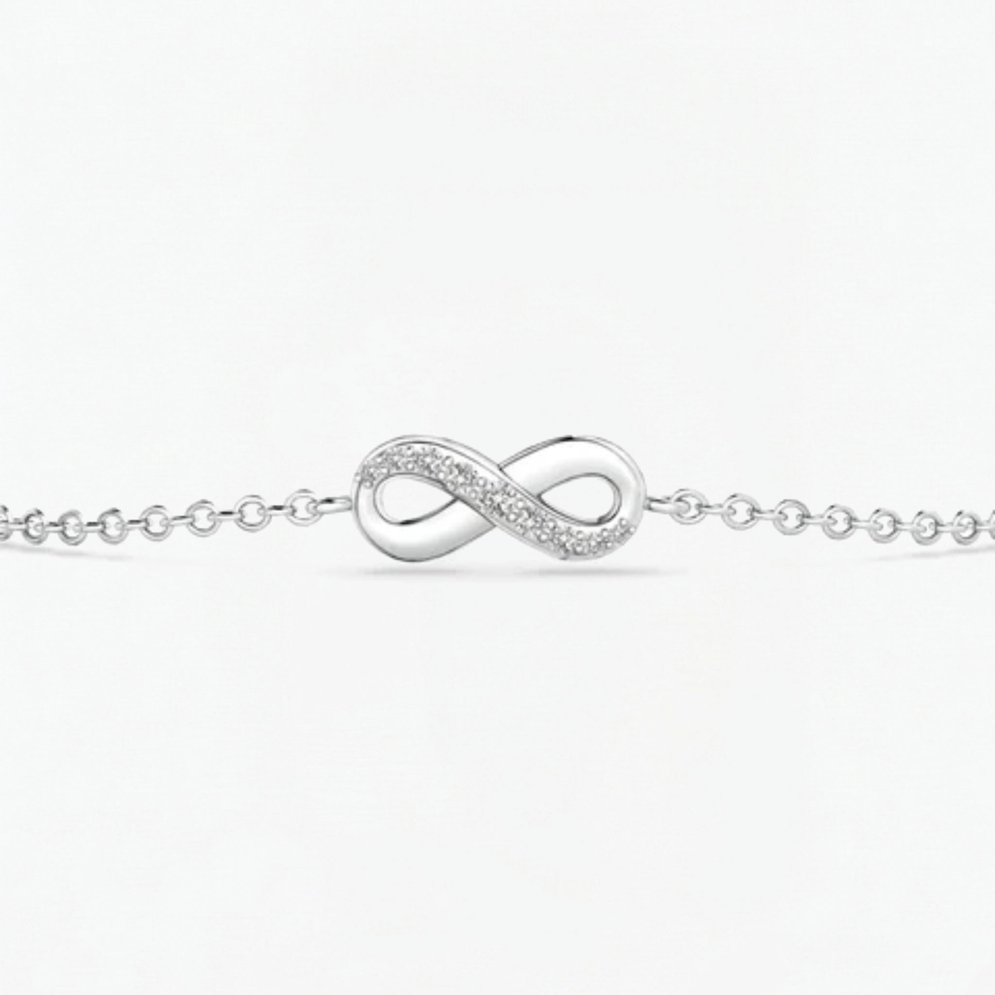 Lab Diamond Infinity Chain Bracelet