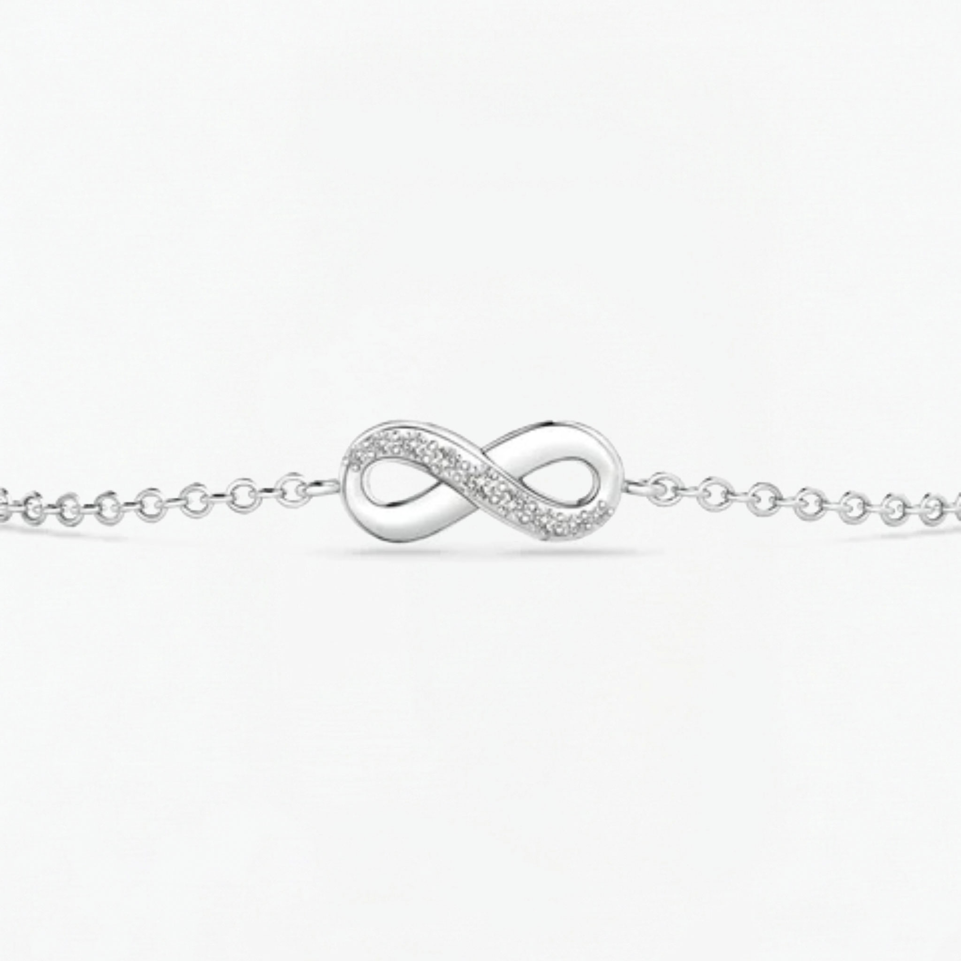 Lab Diamond Infinity Chain Bracelet