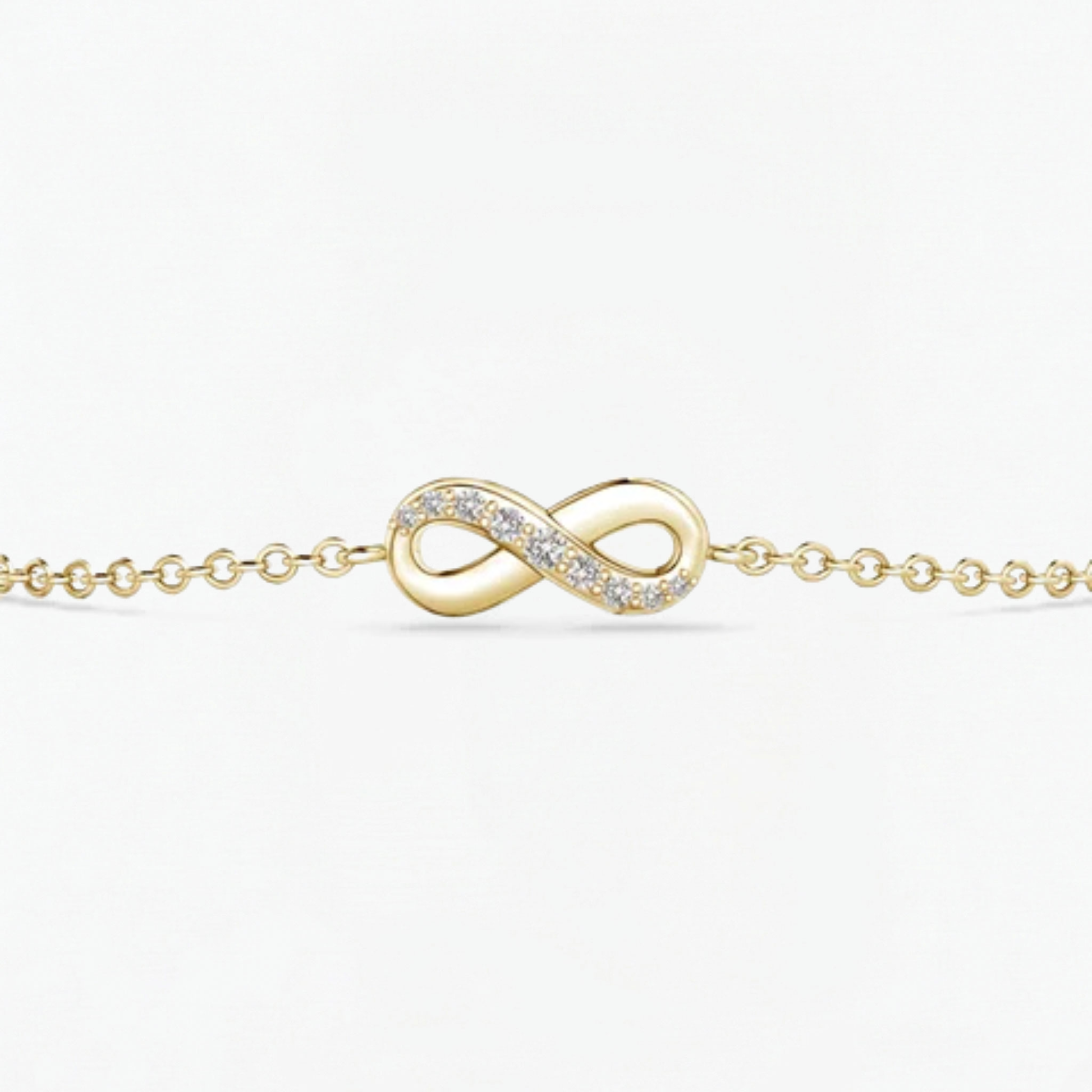 Lab Diamond Infinity Chain Bracelet