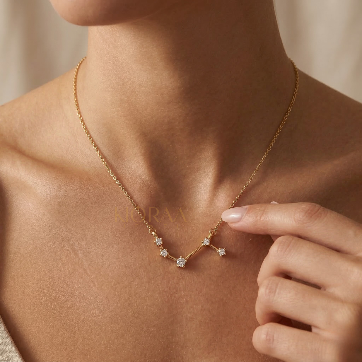 Lab Grown Diamond Aries Cluster Necklace