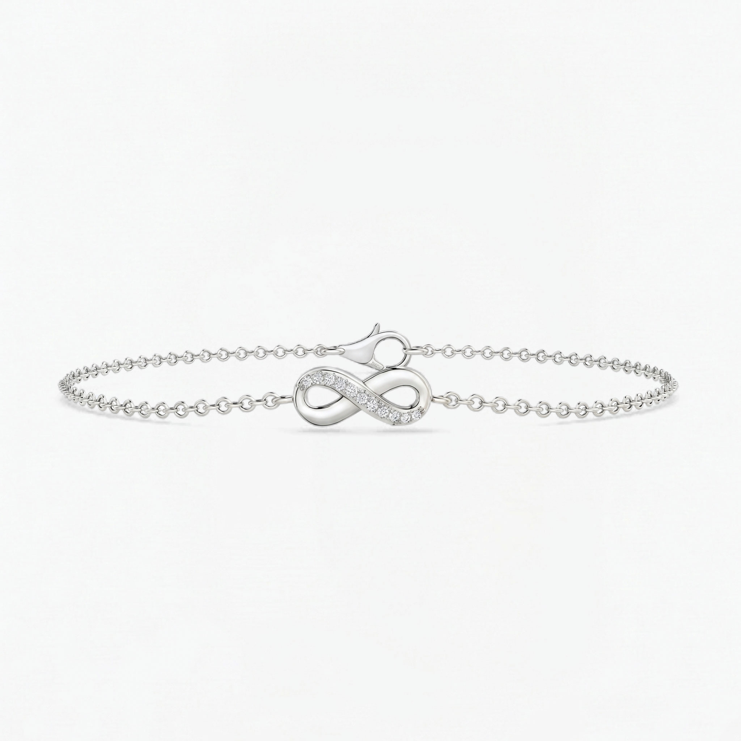 Lab Diamond Infinity Chain Bracelet