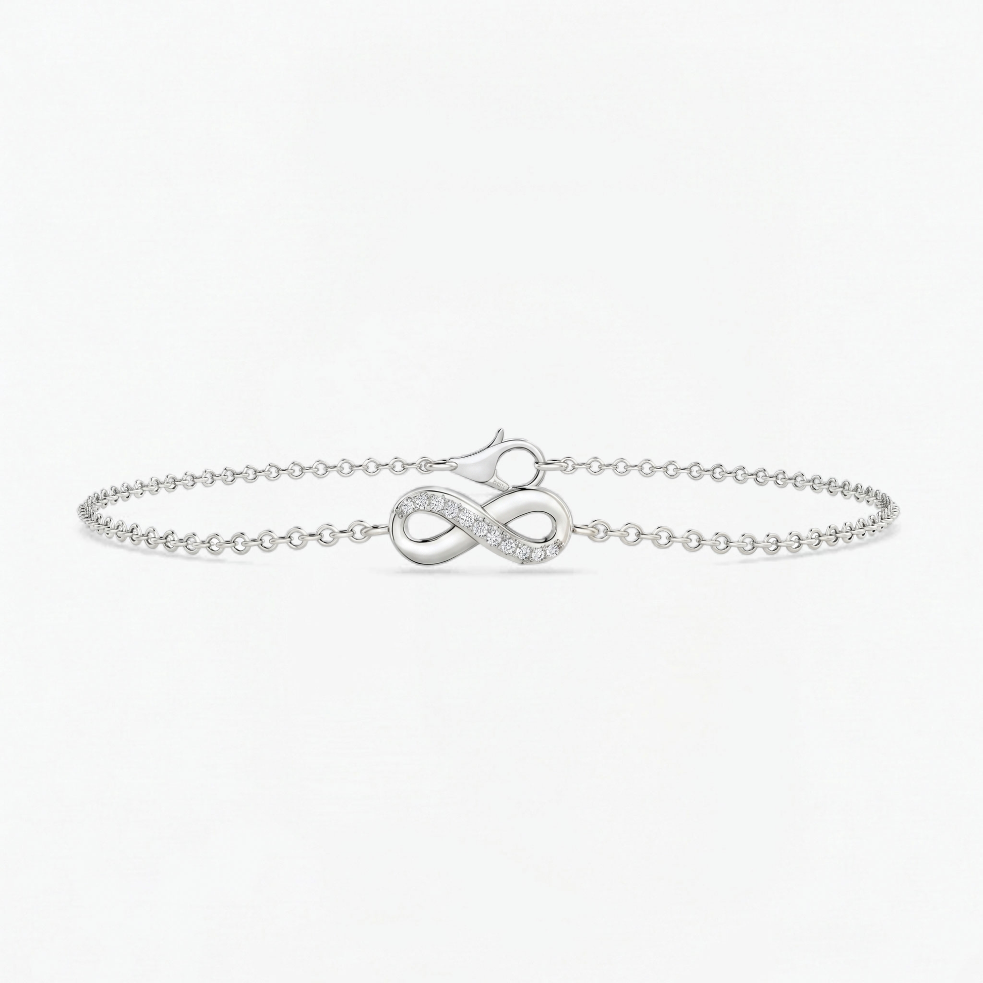 Lab Diamond Infinity Chain Bracelet