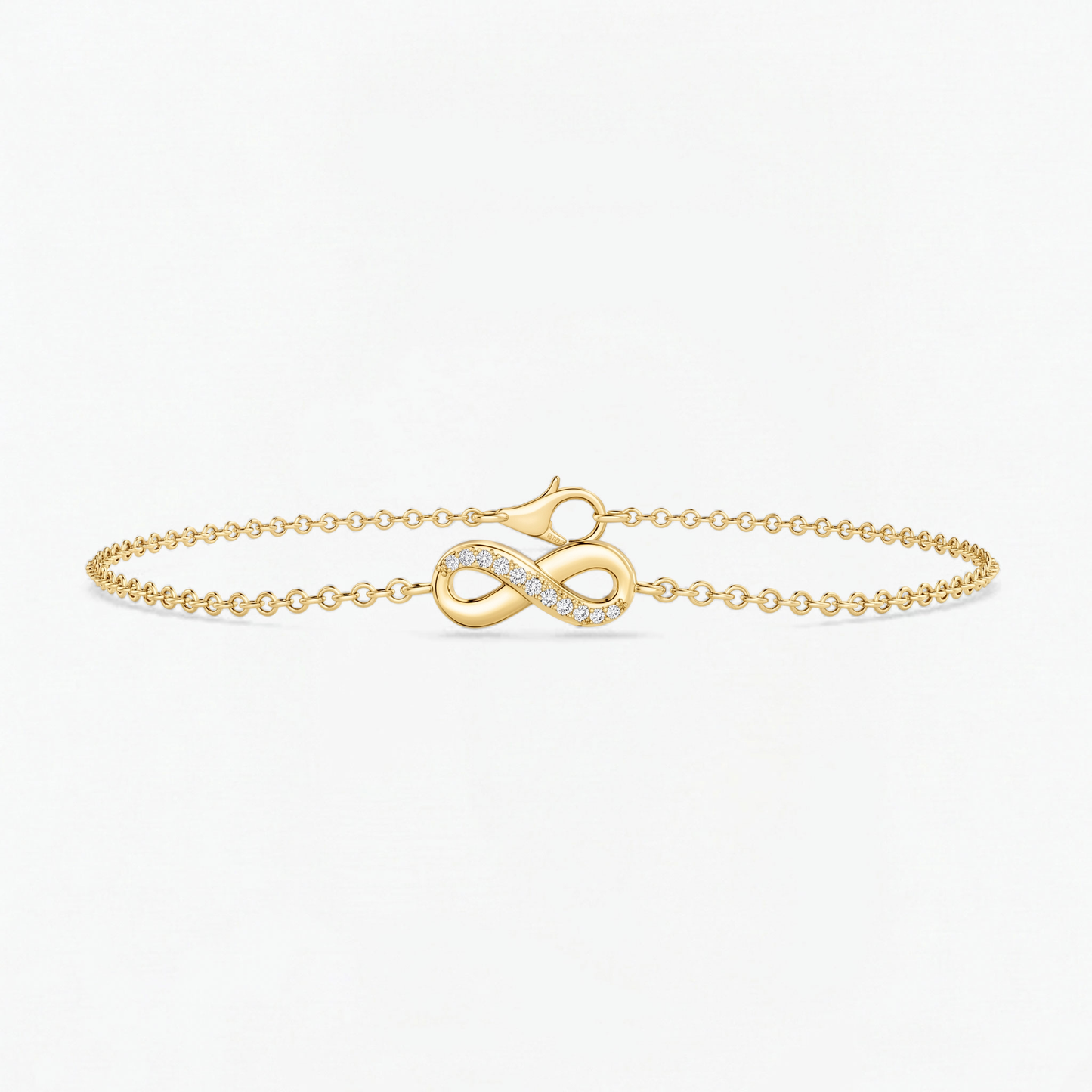 Lab Diamond Infinity Chain Bracelet