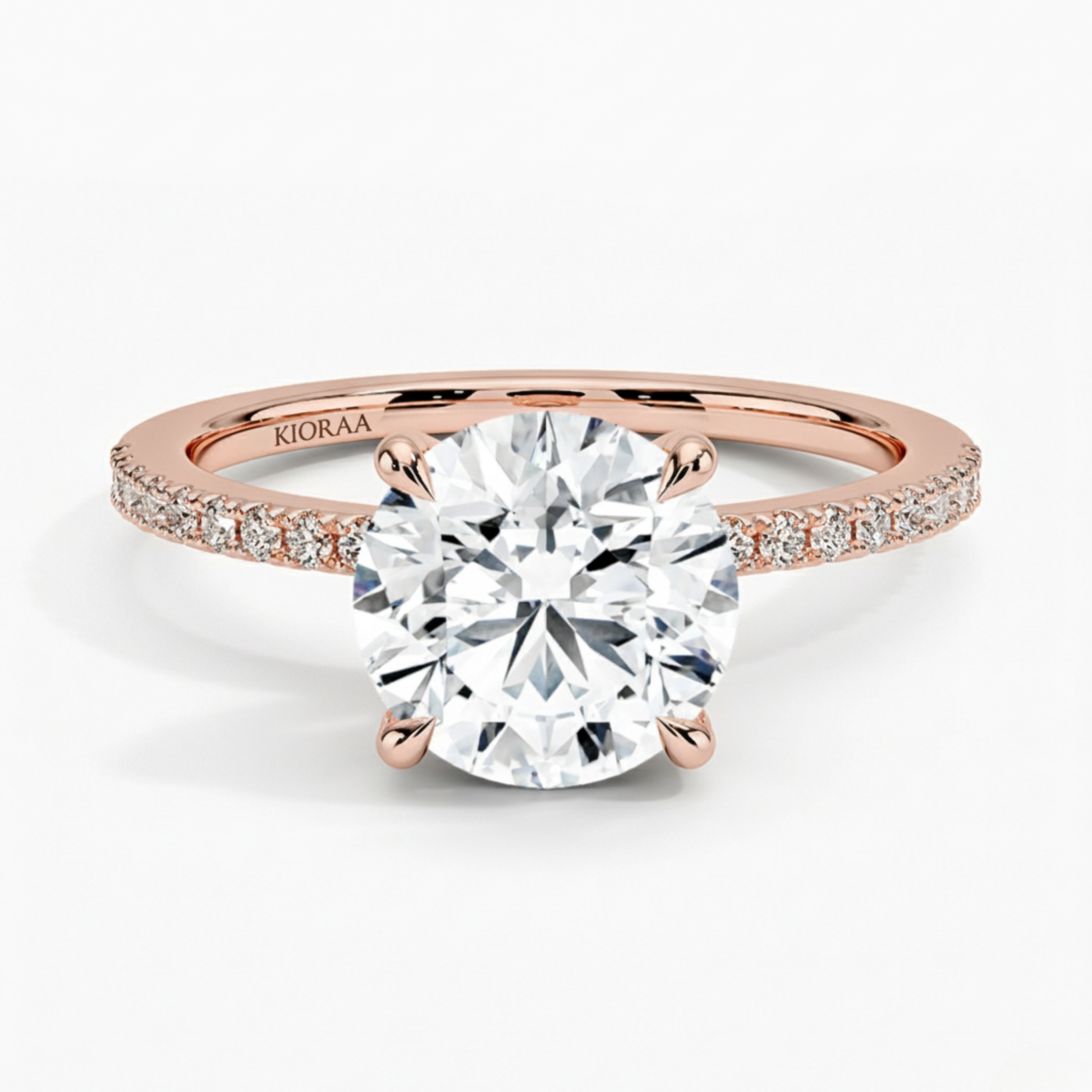 Hidden Halo Round Lab Grown Diamond Ring