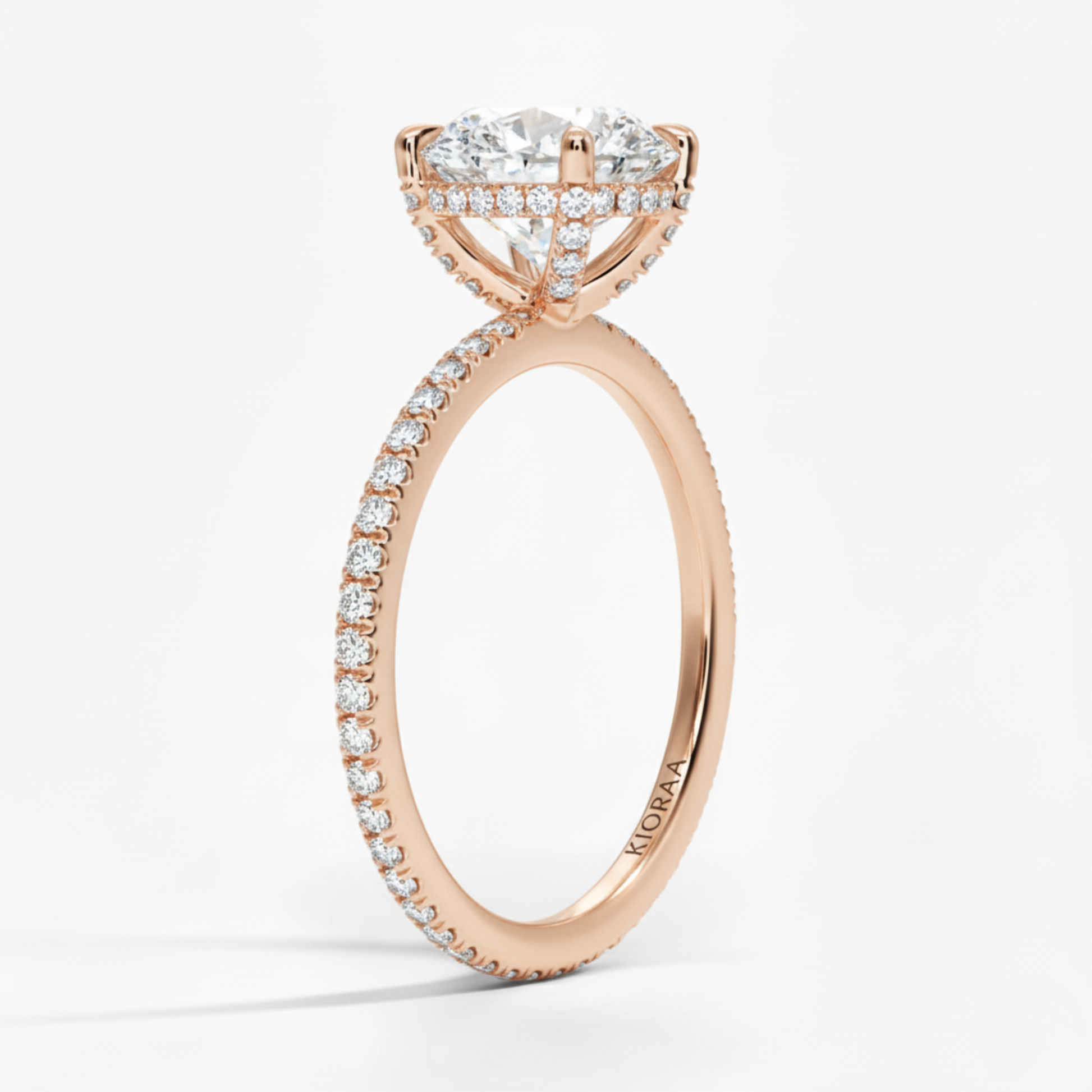 Hidden Halo Round Lab Grown Diamond Ring