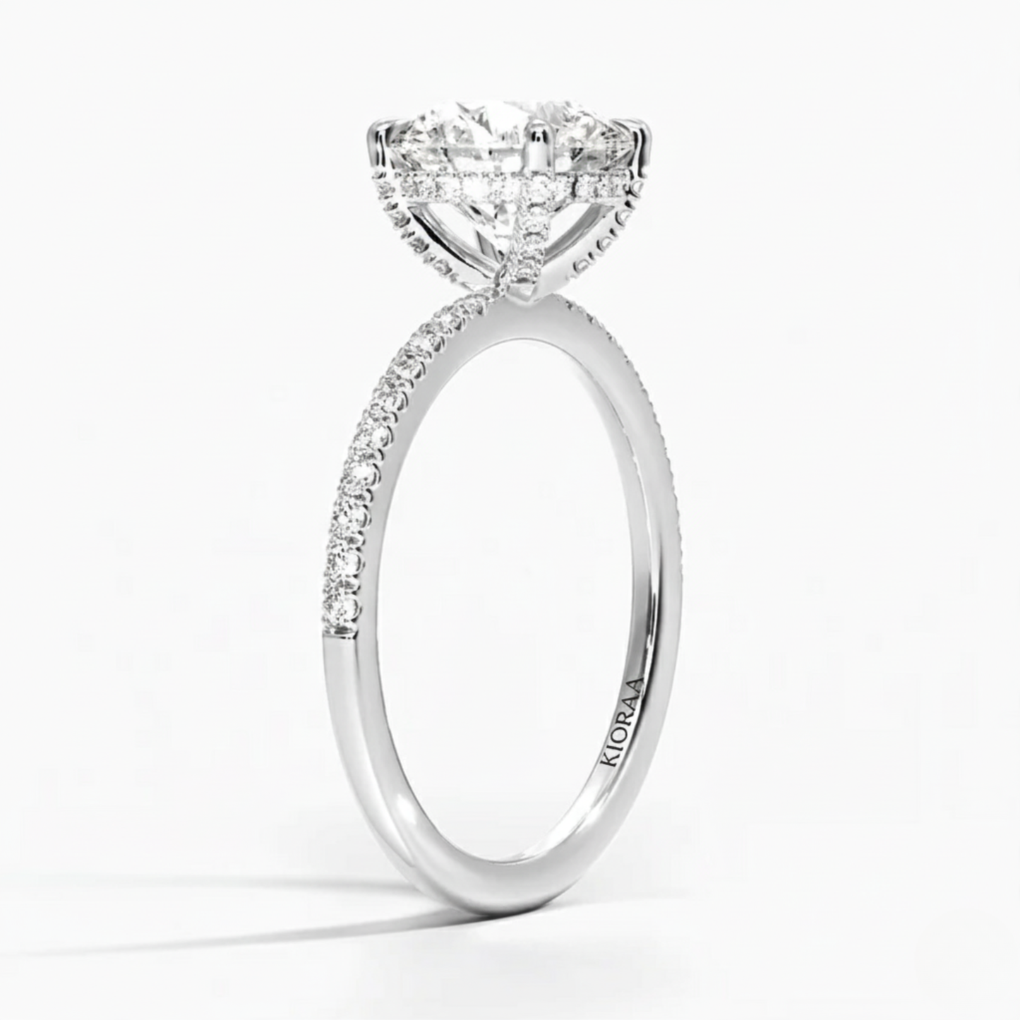 Hidden Halo Round Lab Grown Diamond Ring