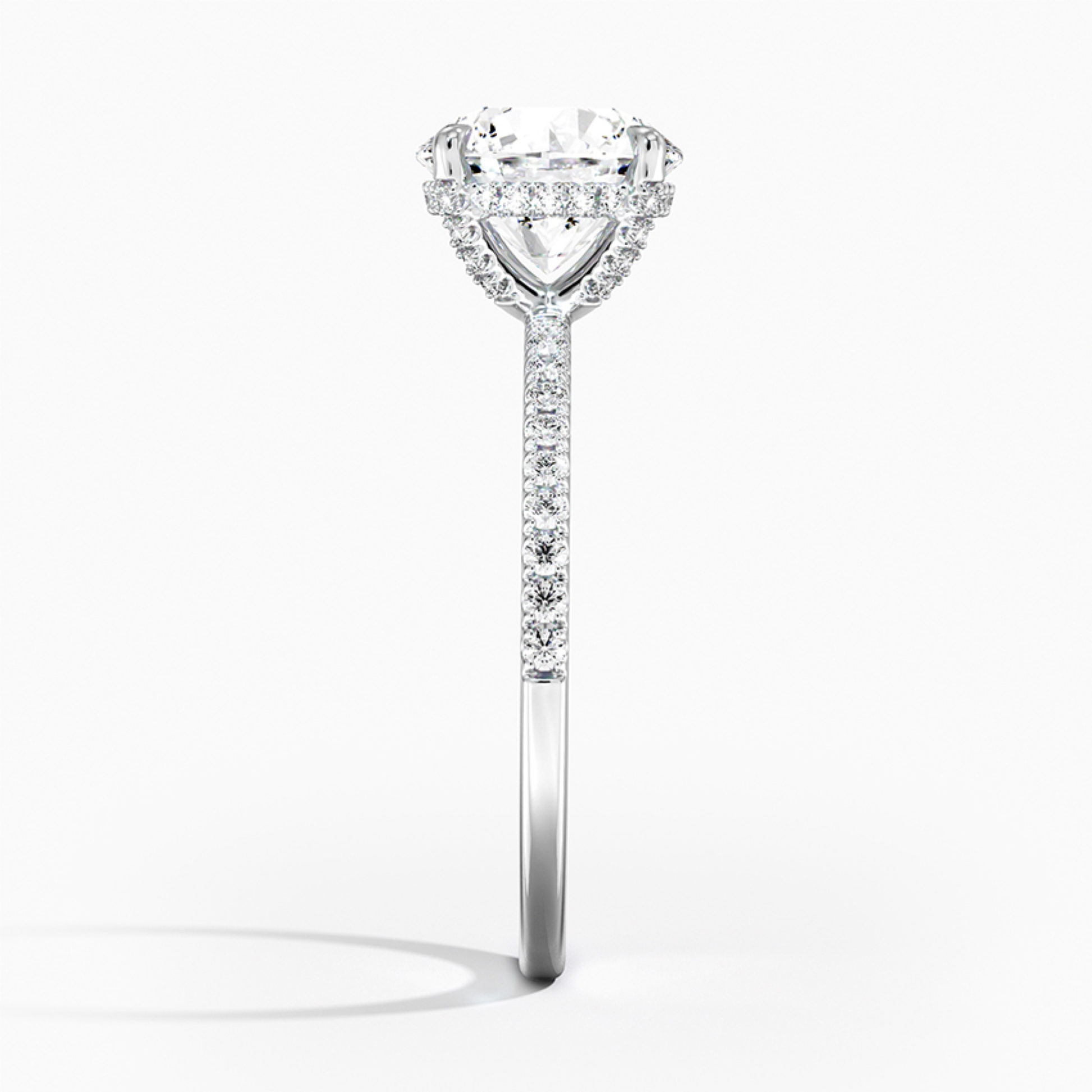 Hidden Halo Round Lab Grown Diamond Ring