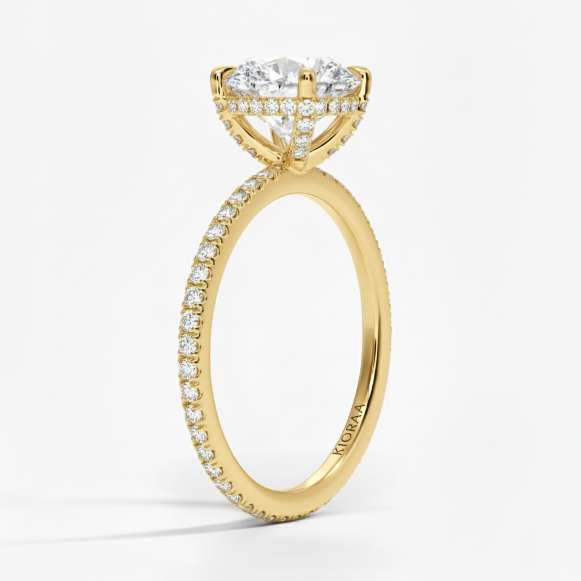 Hidden Halo Round Lab Grown Diamond Ring