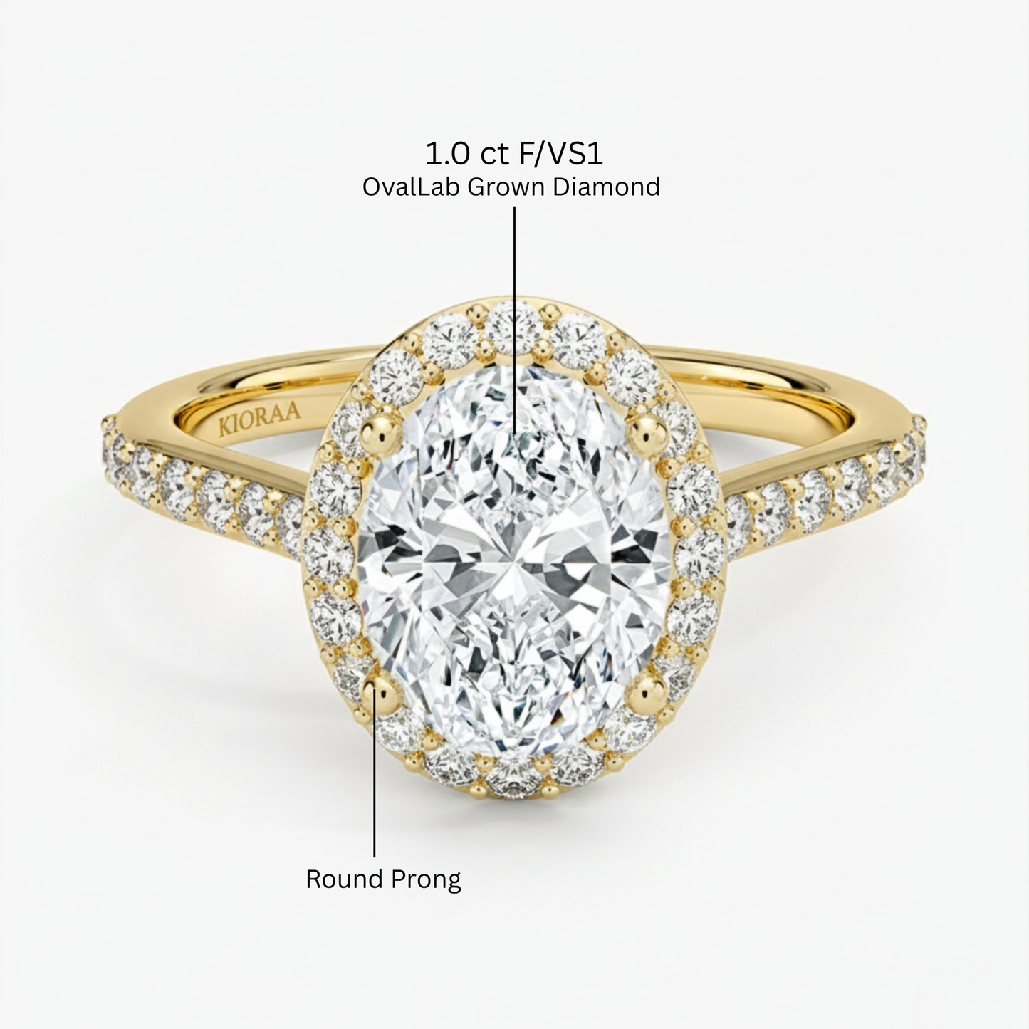 Classic Oval Diamond Halo Engagement Ring